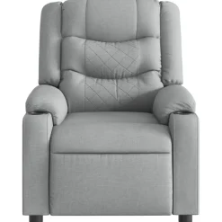 vidaXL Massagesessel Hellgrau Stoff