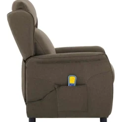 vidaXL Massagesessel mit Kissen Taupe 93,5 x 67,5 x 101,5 cm Stoff