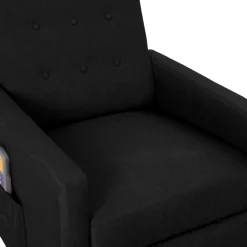 vidaXL Massagesessel Schwarz Stoff