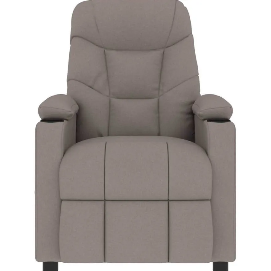 vidaXL Massagesessel Taupe Stoff