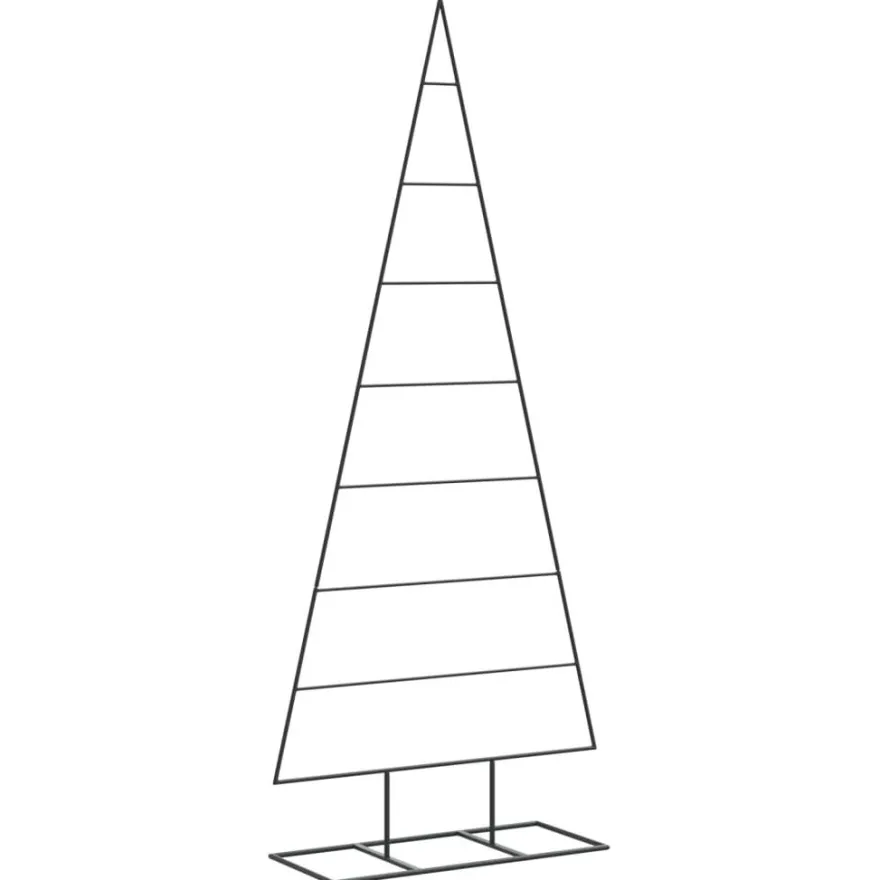 vidaXL Metall-Weihnachtsbaum für Dekorationen Schwarz 150 cm