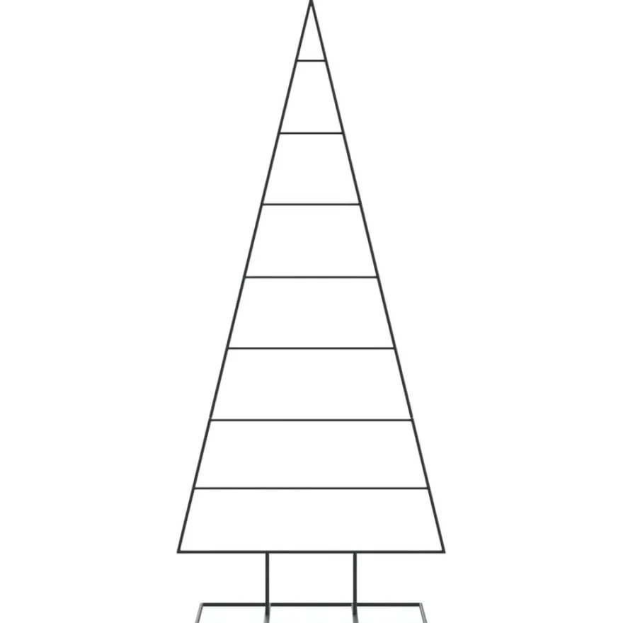 vidaXL Metall-Weihnachtsbaum für Dekorationen Schwarz 150 cm