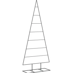 vidaXL Metall-Weihnachtsbaum für Dekorationen Schwarz 150 cm
