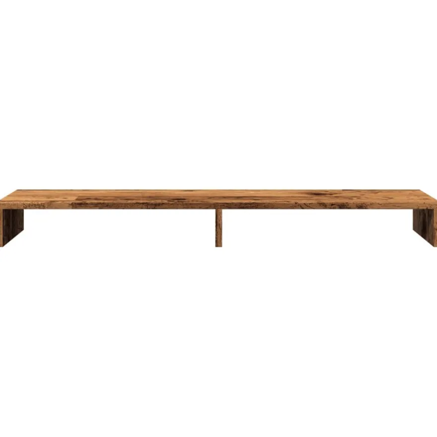 vidaXL Monitorständer Altholz-Optik 100x27x10 cm Holzwerkstoff