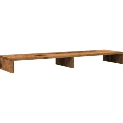 vidaXL Monitorständer Altholz-Optik 100x27x10 cm Holzwerkstoff
