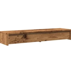 vidaXL Monitorständer mit Schubladen Altholz-Optik 100x27x15 cm