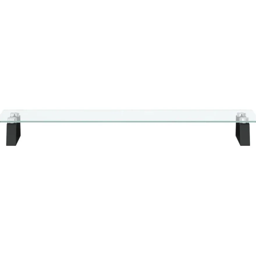 vidaXL Monitorständer Schwarz 80x20x8 cm Hartglas und Metall