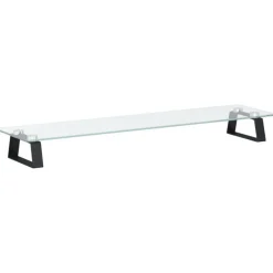 vidaXL Monitorständer Schwarz 80x20x8 cm Hartglas und Metall