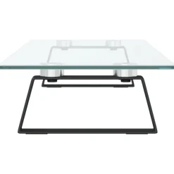 vidaXL Monitorständer Schwarz 80x20x8 cm Hartglas und Metall