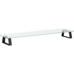 vidaXL Monitorständer Schwarz 80x20x8 cm Hartglas und Metall