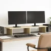 vidaXL Monitorständer Sonoma-Eiche 100x27x15 cm Holzwerkstoff
