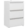 vidaXL Nachttisch Weiß 40x35x62,5 cm Holzwerkstoff