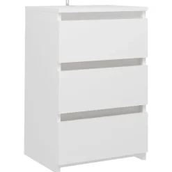 vidaXL Nachttisch Weiß 40x35x62,5 cm Holzwerkstoff