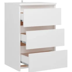 vidaXL Nachttisch Weiß 40x35x62,5 cm Holzwerkstoff