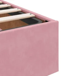vidaXL Ottoman-Bett ohne Matratze Rosa 100x200 cm Samt