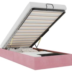 vidaXL Ottoman-Bett ohne Matratze Rosa 100x200 cm Samt
