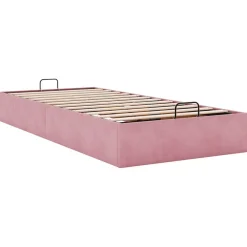 vidaXL Ottoman-Bett ohne Matratze Rosa 100x200 cm Samt