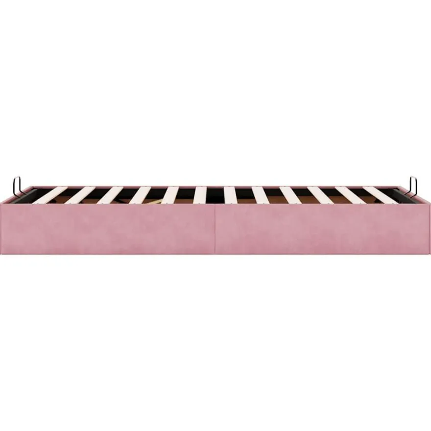 vidaXL Ottoman-Bett ohne Matratze Rosa 100x200 cm Samt