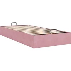 vidaXL Ottoman-Bett ohne Matratze Rosa 100x200 cm Samt