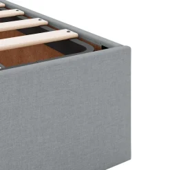 vidaXL Ottoman-Bett ohne Matratze Hellgrau 100x200 cm Stoff