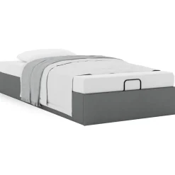 vidaXL Ottoman-Bett ohne Matratze Dunkelgrau 80x200 cm Stoff