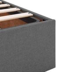 vidaXL Ottoman-Bett ohne Matratze Dunkelgrau 80x200 cm Stoff