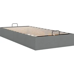 vidaXL Ottoman-Bett ohne Matratze Dunkelgrau 80x200 cm Stoff