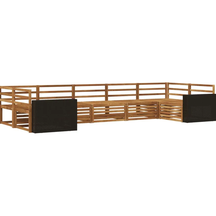 vidaXL Outdoor-Sofagarnitur 7 stk. Natur Massivholz Akazie