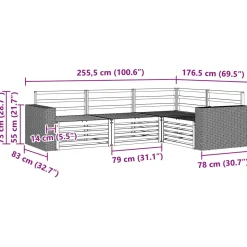 vidaXL Outdoor-Sofagarnitur 4 stk. Natur Massivholz Akazie