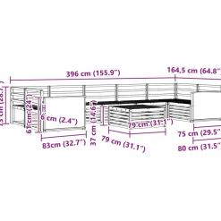 vidaXL Outdoor-Sofagarnitur 8 stk. Natur Massivholz Akazie