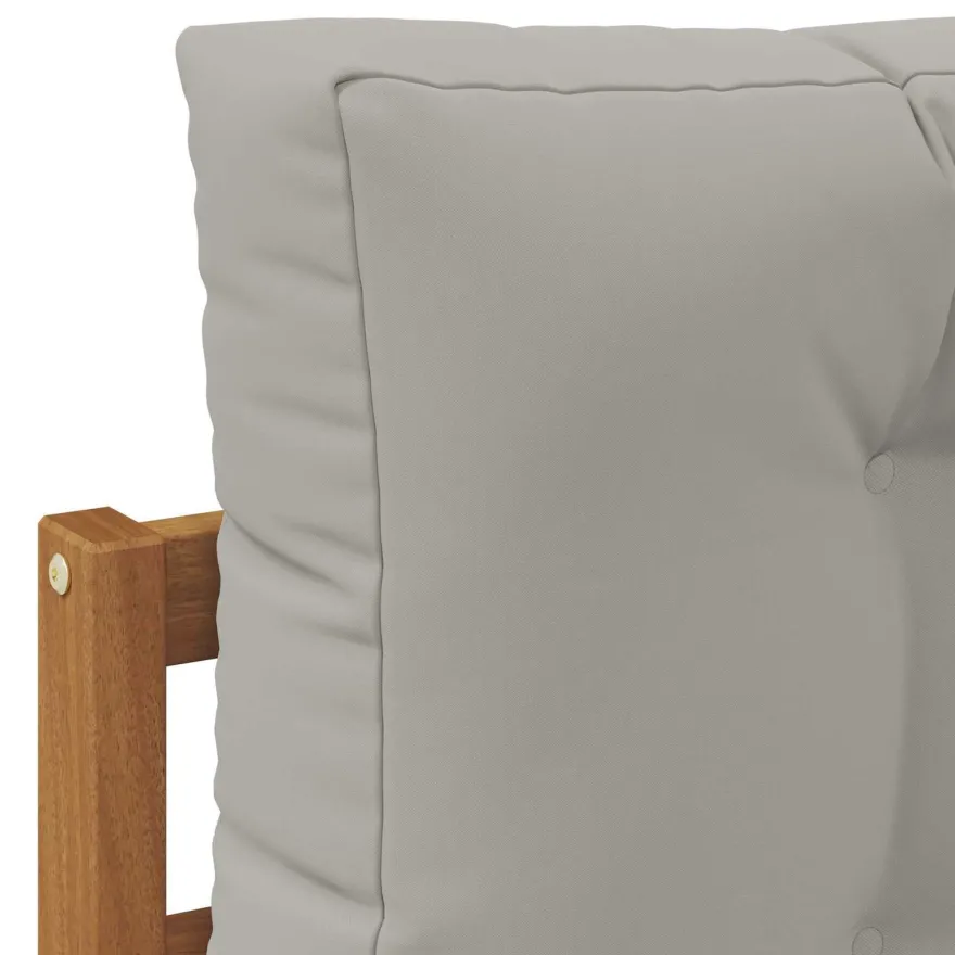 vidaXL Outdoor-Sofagarnitur 9 stk. Natürlich und Hellgrau