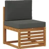vidaXL Outdoor-Sofagarnitur 6 stk. Natur und Anthrazit