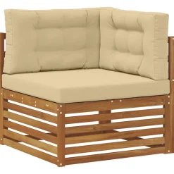vidaXL Outdoor-Sofagarnitur 6 stk. Natur und Beige Polyester