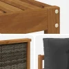vidaXL Outdoor-Sofagarnitur 8 stk. Natur und Anthrazit