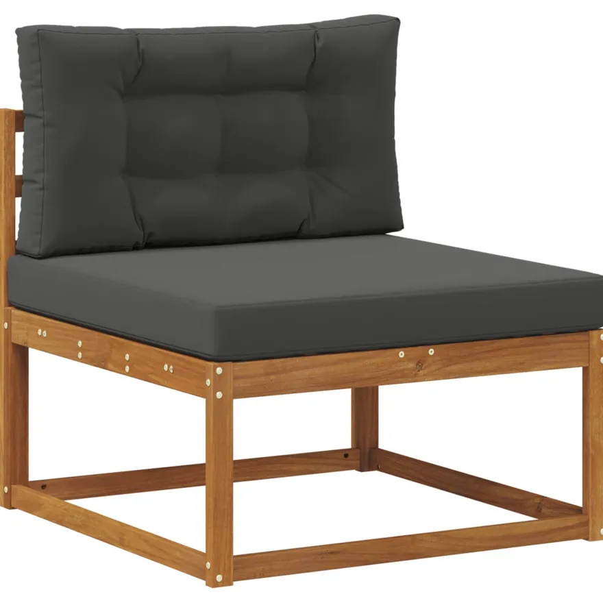 vidaXL Outdoor-Sofagarnitur 8 stk. Natur und Anthrazit