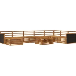 vidaXL Outdoor-Sofagarnitur 9 stk. Natur Massivholz Akazie