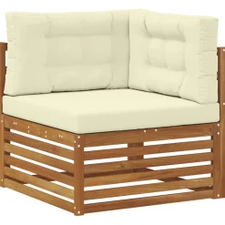 vidaXL Outdoor-Sofagarnitur 7 stk. Natur und Creme