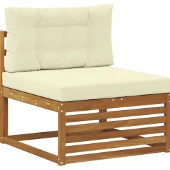 vidaXL Outdoor-Sofagarnitur 7 stk. Natur und Creme