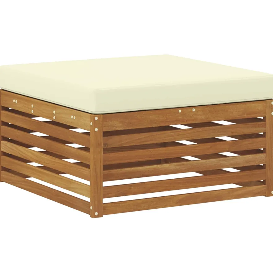vidaXL Outdoor-Sofagarnitur 7 stk. Natur und Creme