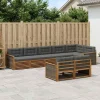 vidaXL Outdoor-Sofagarnitur 8 stk. Natur und Anthrazit