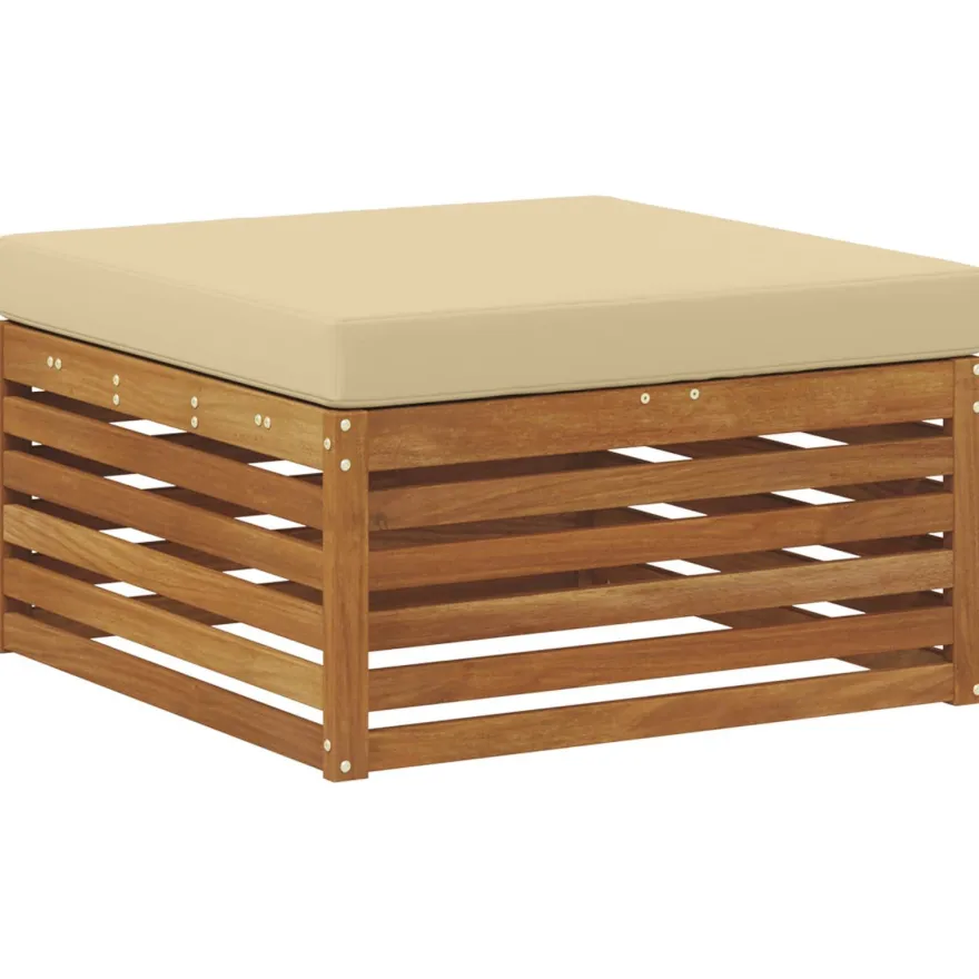 vidaXL Outdoor-Sofagarnitur 7 stk. Natur und Beige