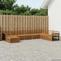 vidaXL Outdoor-Sofagarnitur 8 stk. Natur Massivholz Akazie