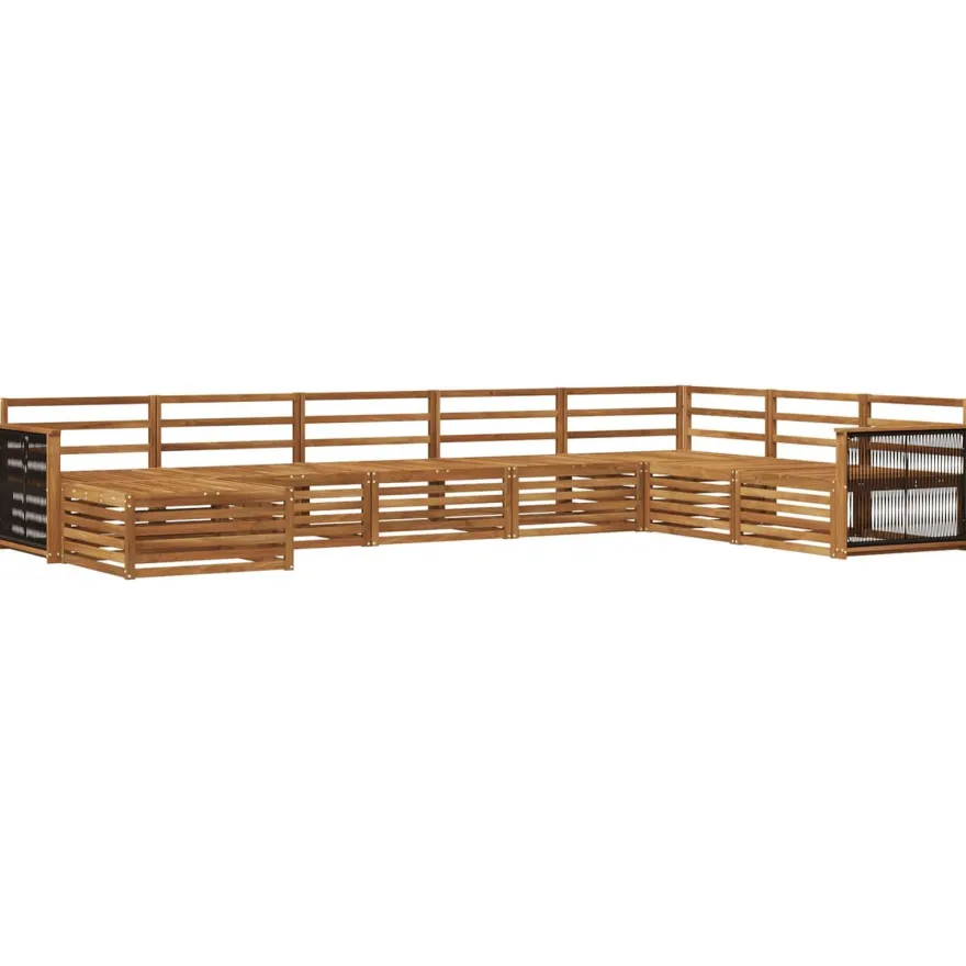vidaXL Outdoor-Sofagarnitur 8 stk. Natur Massivholz Akazie