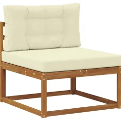 vidaXL Outdoor-Sofagarnitur 8 stk. Natur und Creme
