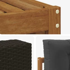 vidaXL Outdoor-Sofagarnitur 9 stk