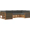 vidaXL Outdoor-Sofagarnitur 6 stk. Natur und Anthrazit