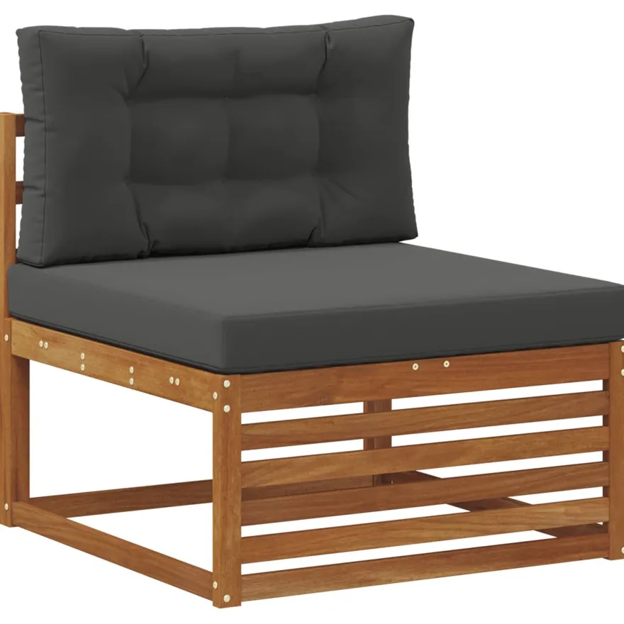vidaXL Outdoor-Sofagarnitur 8 stk. Natur und Anthrazit