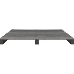 vidaXL Palettenbett Grau Massivholz Kiefer 140×200 cm