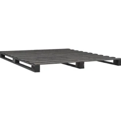 vidaXL Palettenbett Grau Massivholz Kiefer 140×200 cm