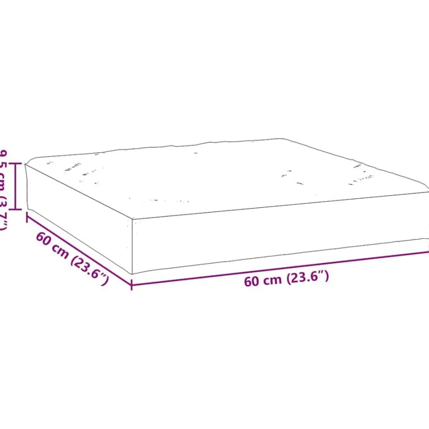 vidaXL Palettenkissen Creme 60x60x8 cm Oxford-Gewebe